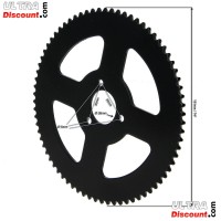Couronne Renforcée 74 Dents Petit Pas H25 pour Pocket Bike 3 Trous 4 Branches  Ø26mm Bilder 1