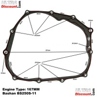 Joint de Carter d'Embrayage pour Quads Bashan BS250S-11 (Moteur 167MM) Bilder 1