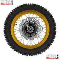 Roue Arrière Complète 12'' Or avec Crampons 12mm pour Dirt Bike AGB27 Bilder 1
