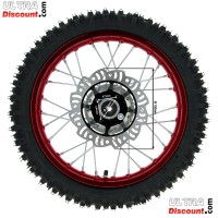 Roue Avant Complète 14'' Rouge pour Dirt Bike AGB27 Bilder 1