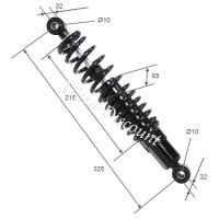 Amortisseur Arrière pour Quad Shineray 200 cc (330mm) Bilder 1