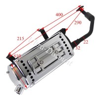 Pot d'échappement pour scooter chinois 125 cc (type 2) Bilder 1 Pot d'échappement pour scooter chinois 125 cc (type 2) Bilder 1