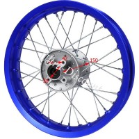 Jante dirt bike arrière Bleu 14'' (type 1) Bilder 2 Jante dirt bike arrière Bleu 14'' (type 1) Bilder 2