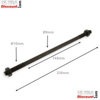 Axe de Roue Arrière avec Écrous pas américain pour Pocket Bike (230mm - Ø10mm) Bilder 1