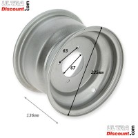 Jante avant de Quad 200cc (19-7.00-8) 136mm Bilder 1