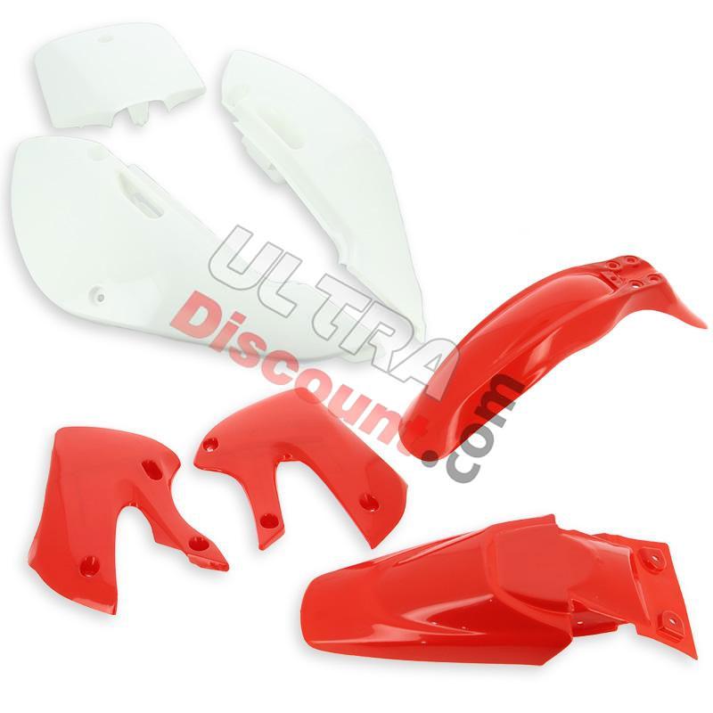 Carenage dirt bike 125cc à 250cc (Rouge), Pieces Dirt Bike Carenage dirt bike 125cc à 250cc (Rouge), Pieces Dirt Bike