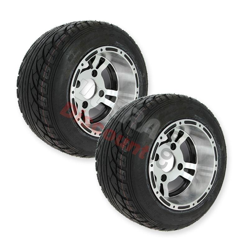 Lot de 2 Roues arrière Complètes en Alu pour Shineray 250 ST9C, Pièces Shineray 250 ST9C
