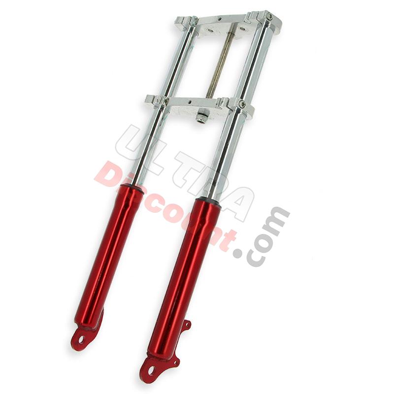 Fourche Pocket bike Supermotard (145mm) rouge, Pièces Pocket Supermotard Fourche Pocket bike Supermotard (145mm) rouge, Pièces Pocket Supermotard