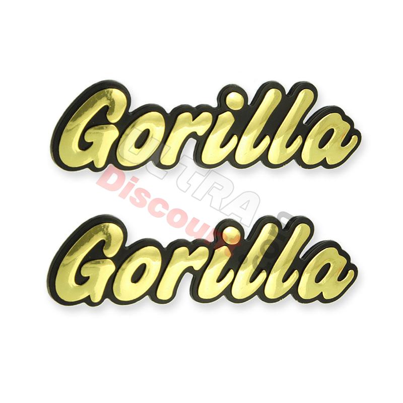 2 x Logo Gorilla autocollant en plastique pour réservoir Skymini SkyTeam, Pièces Monkey - Gorilla 2 x Logo Gorilla autocollant en plastique pour réservoir Skymini SkyTeam, Pièces Monkey - Gorilla