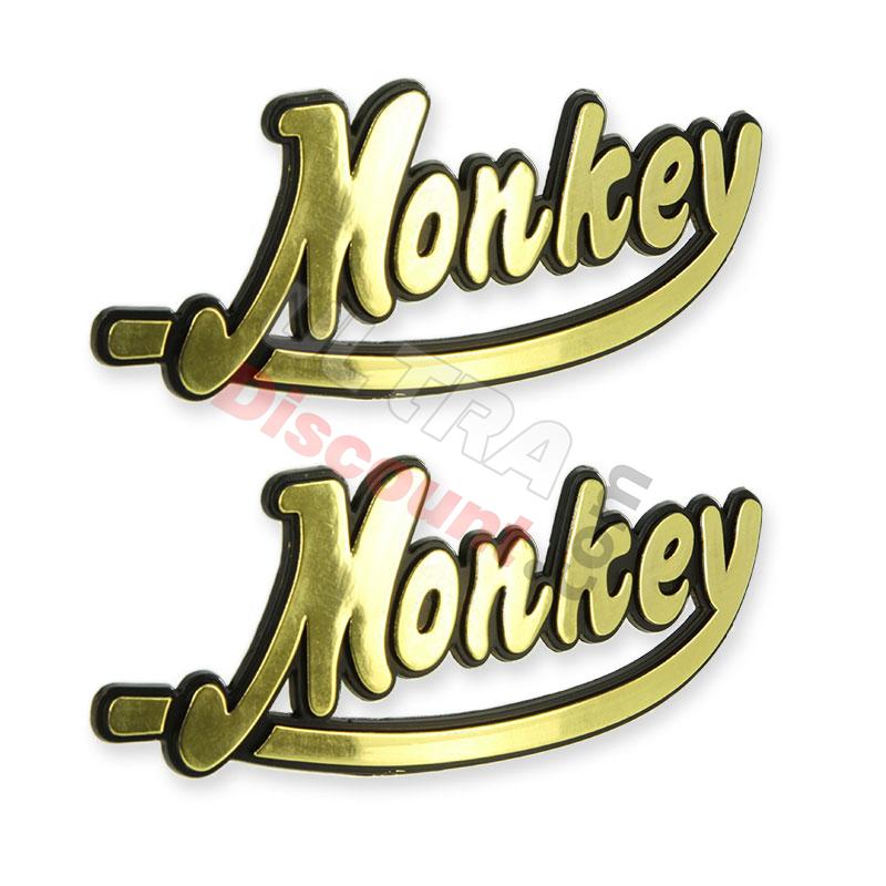 2 x Logo Monkey autocollant en plastique pour réservoir Skymini SkyTeam, Pièces Monkey - Gorilla 2 x Logo Monkey autocollant en plastique pour réservoir Skymini SkyTeam, Pièces Monkey - Gorilla