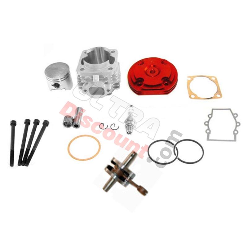 Kit 53cc 4 transferts + Vilebrequin Racing axe 10mm(typeB Rouge), Pieces pocket quad