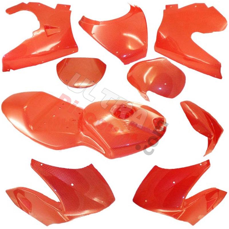 Carénage CARBONE Spéciale Edition pour Pocket 47-49cc (Rouge), Pièces Pocket Bike Carénage CARBONE Spéciale Edition pour Pocket 47-49cc (Rouge), Pièces Pocket Bike