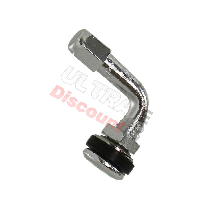 Valve coudée pour pneu Tubeless (chrome), Pièces Skymini Monkey - Gorilla
