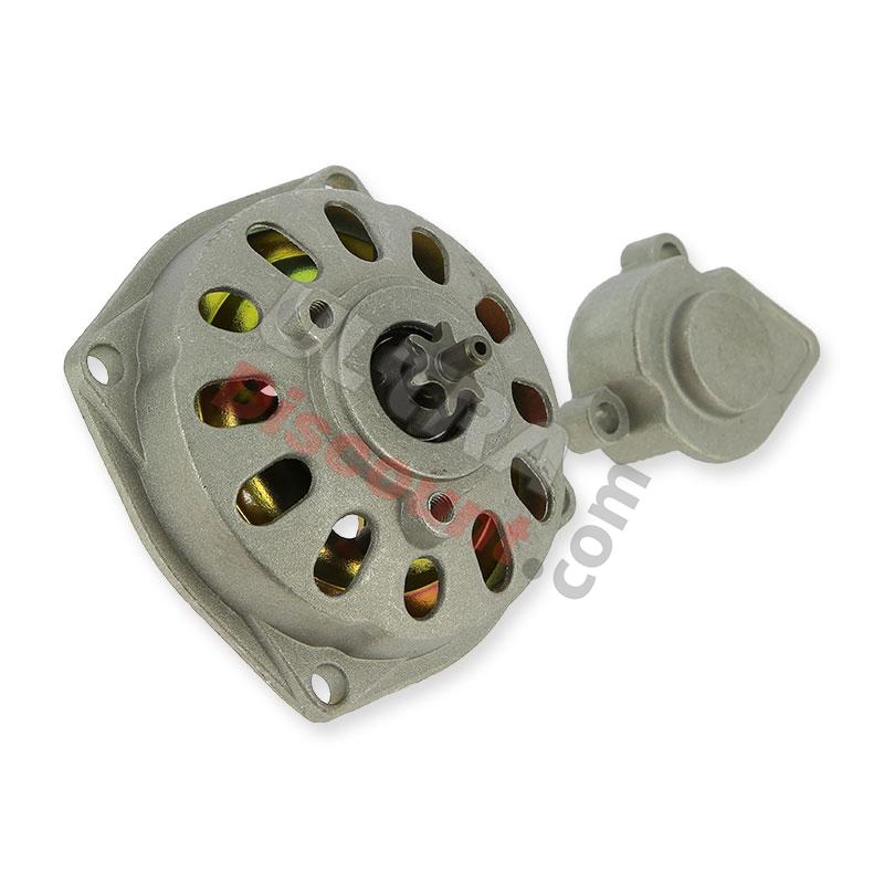 Cloche d'embrayage + capot  + pignon 6 dents TF8 Gros Pas, Pieces Bike Nitro