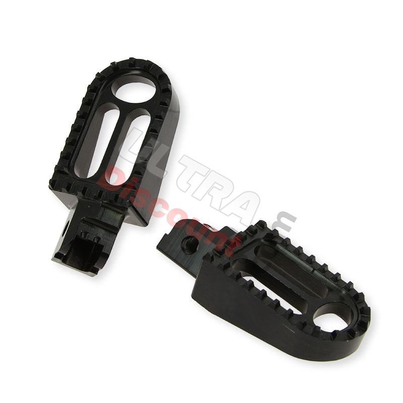 Cale pieds Noir Tuning en Aluminium pour Dirt bike, Pieces Dirt Bike