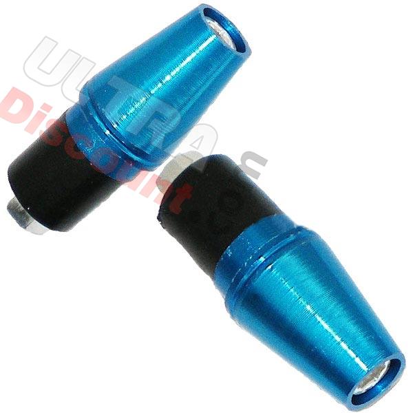 Embout de guidon Tuning Bleu (type5), Pieces Baotian BT49QT-7 Embout de guidon Tuning Bleu (type5), Pieces Baotian BT49QT-7