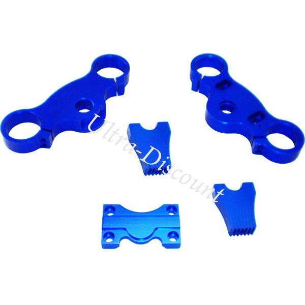 Té de fourche dirt bike Tuning Bleu, Pieces Dirt Bike