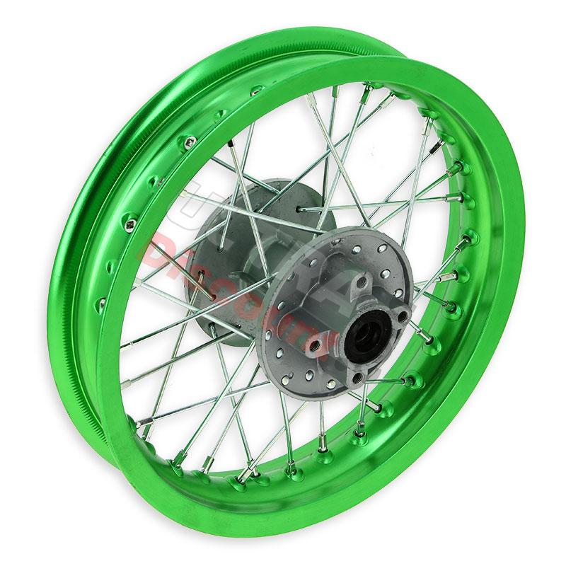 Jante dirt bike arrière 12 pouce verte (Type 1), Pieces Dirt Bike