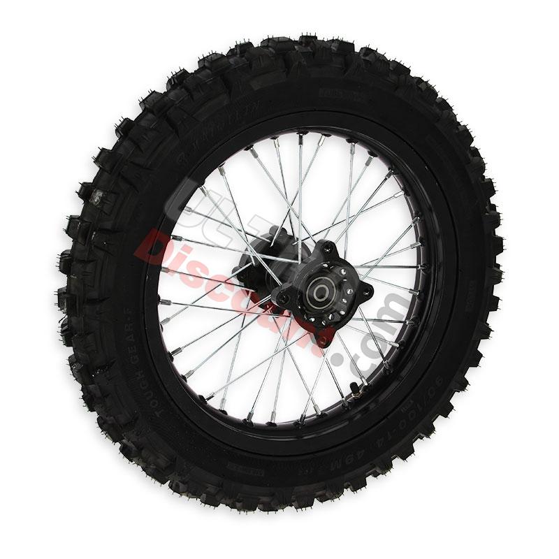 Roue Arrière 14'' Noire pour Dirt Bike AGB30, Pieces Dirt Bike Roue Arrière 14'' Noire pour Dirt Bike AGB30, Pieces Dirt Bike