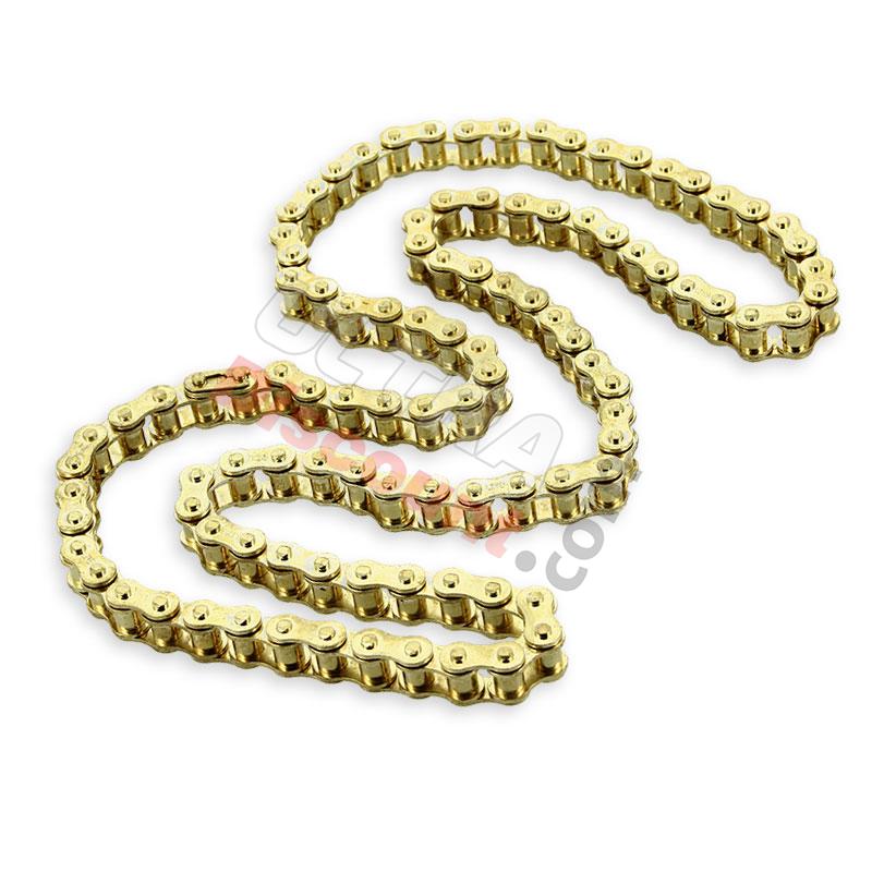Chaine OR pour Dirt bike de 49 maillons (Pas : 420), Pieces Dirt Bike Chaine OR pour Dirt bike de 49 maillons (Pas : 420), Pieces Dirt Bike