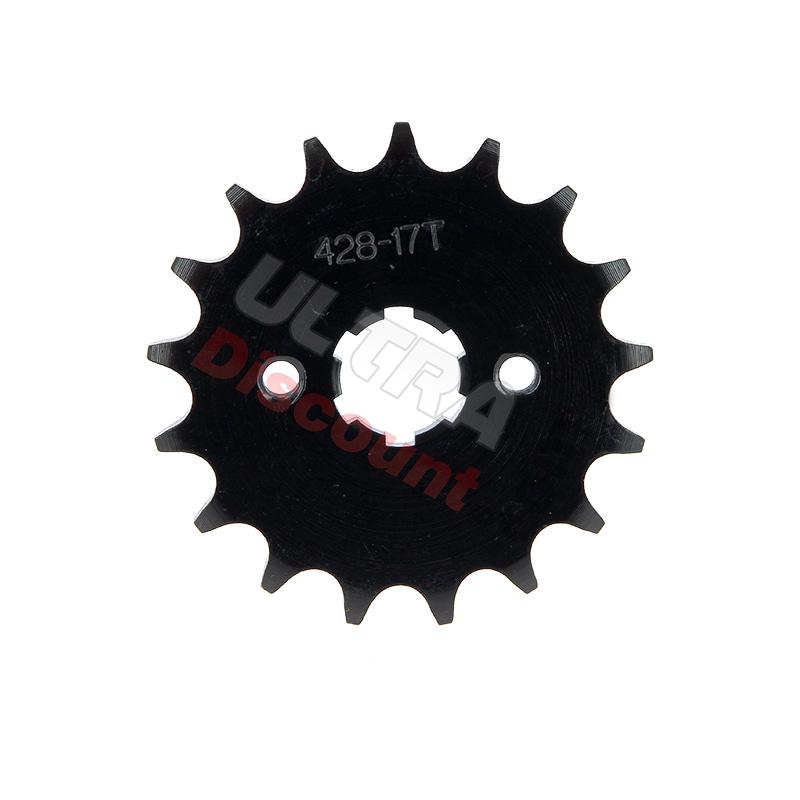 Pignon renforcé de 17 dents pour dirt (428 : Ø:20mm), Pieces Dirt Bike