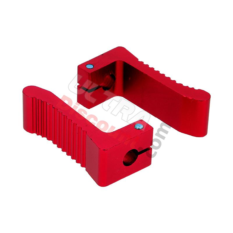 Cale-Pieds Rouge en Aluminium pour Pocket Bike, Pièces Pocket Bike