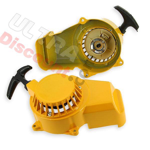 Lanceur mini moto Pocket en aluminium avec pignon alu - Jaune, Pièces Pocket Bike