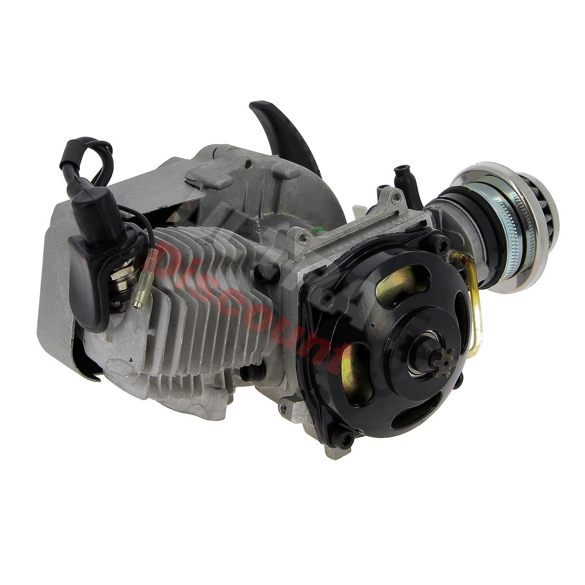 Moteur d'Origine Complet 49cc avec Cloche Noire pour Pocket Bikes, Pieces Bike Nitro Moteur d'Origine Complet 49cc avec Cloche Noire pour Pocket Bikes, Pieces Bike Nitro