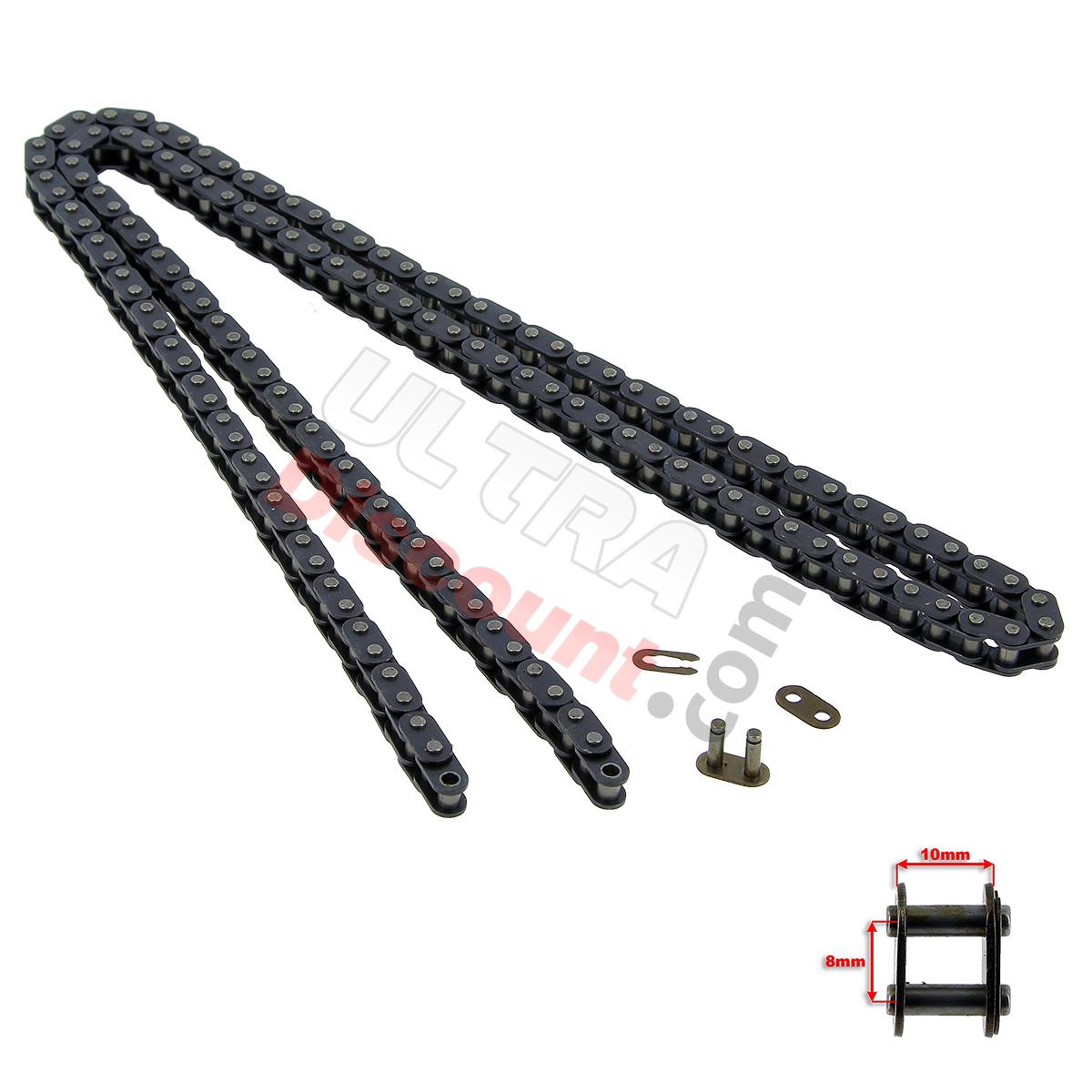 Chaine 72 Maillons RENFORCÉE Gros Pas TF8 pour Pocket Bike, Pièces Pocket Bike Chaine 72 Maillons RENFORCÉE Gros Pas TF8 pour Pocket Bike, Pièces Pocket Bike