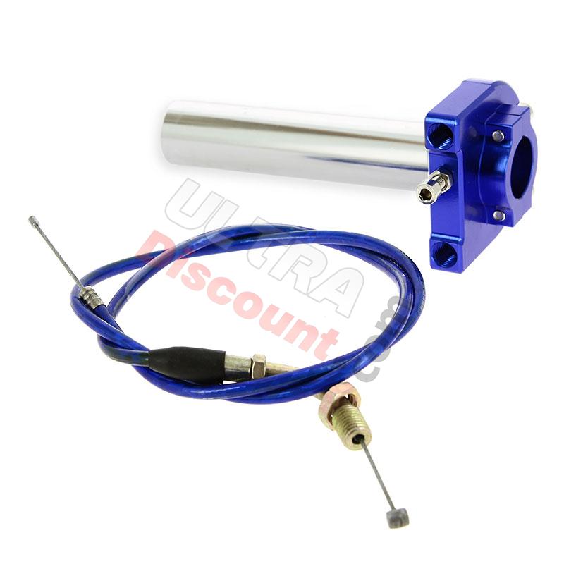 Poignée d'accélérateur rapide de qualité Bleu + Cable, Pièces Pocket Blata MT4 Poignée d'accélérateur rapide de qualité Bleu + Cable, Pièces Pocket Blata MT4