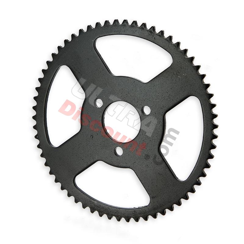Couronne pocket bike petit pas renforcée de 62 dents, Pièces Pocket Blata MT4