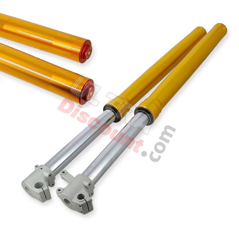 Bras de fourche de Haute Qualité 735mm, simple réglage axe 15mm - Or, Pieces Dirt Bike