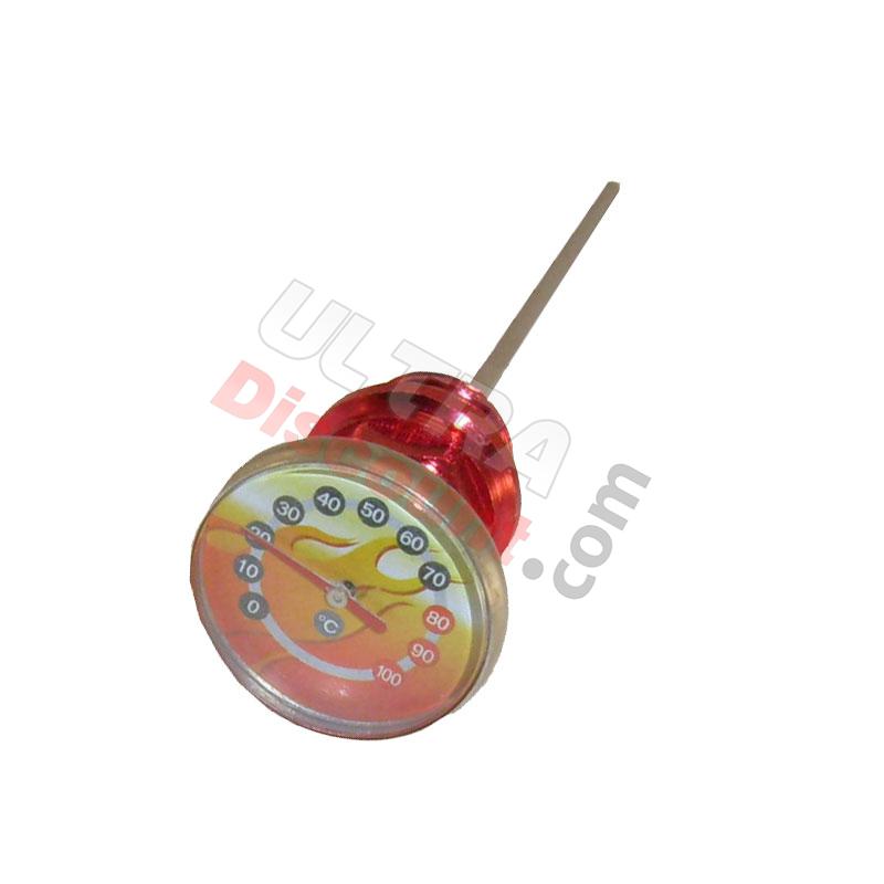 Jauge d'huile Tuning (Rouge) + Thermomètre, Pieces Dirt Bike Jauge d'huile Tuning (Rouge) + Thermomètre, Pieces Dirt Bike