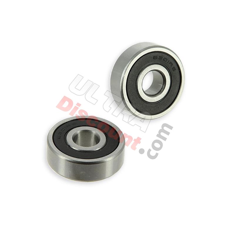 Paire de roulements de roue Ø12 Dirt Bike 6301-RS, Pieces Dirt Bike