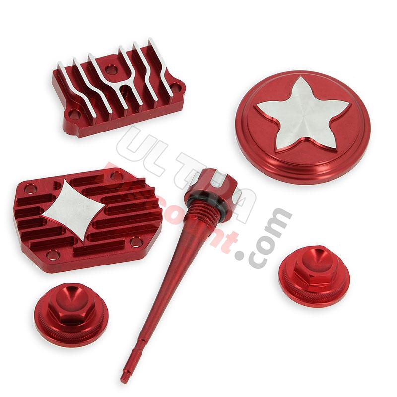 Kit Décoration Tuning pour Moteur de Dirt Bike (Rouge type 2), Pieces Dirt Bike Kit Décoration Tuning pour Moteur de Dirt Bike (Rouge type 2), Pieces Dirt Bike