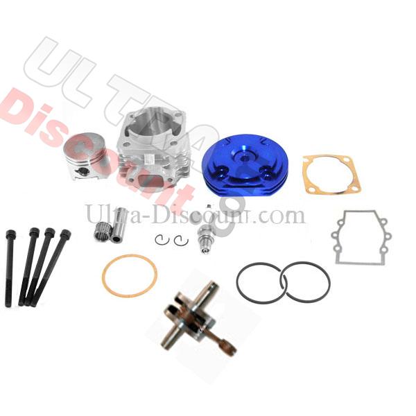 Kit 53cc 4 transferts + Vilebrequin Racing axe 10mm (typeB BLEU), Pièces Pocket Bike