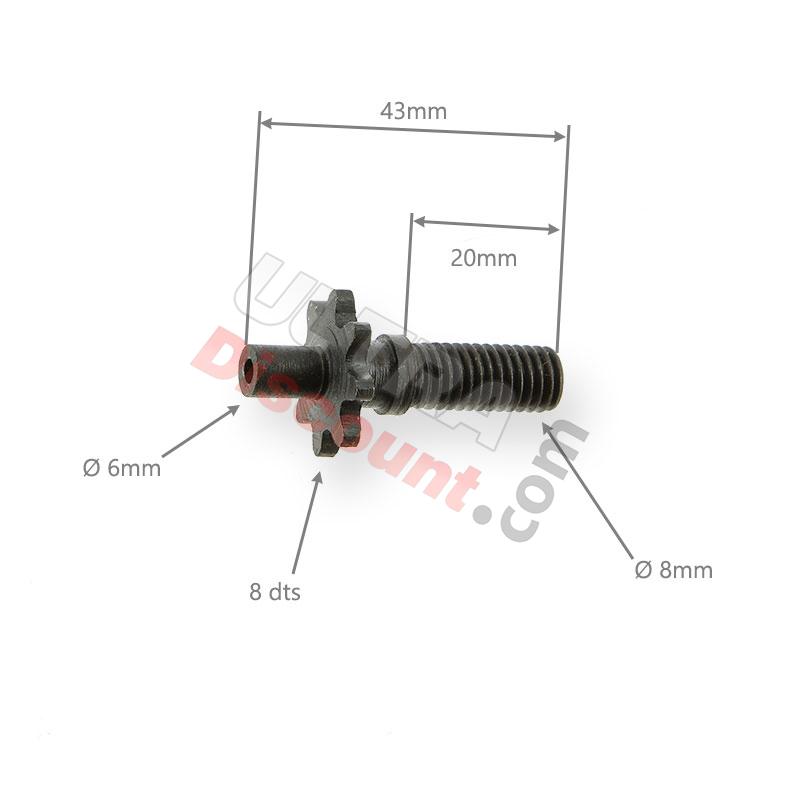 Pignon renforcé de 8 dents petit pas ( type B ), Pièces Pocket Bike Pignon renforcé de 8 dents petit pas ( type B ), Pièces Pocket Bike