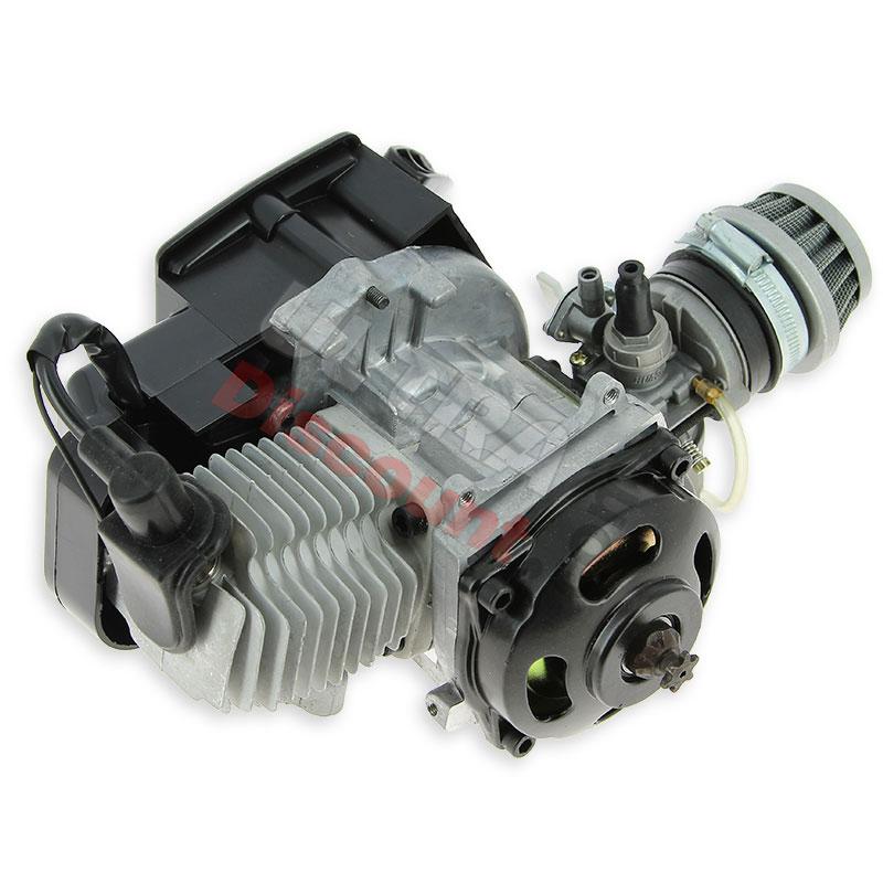 Moteur Complet 47cc + filtre Racing, Pièces Pocket Cross Moteur Complet 47cc + filtre Racing, Pièces Pocket Cross