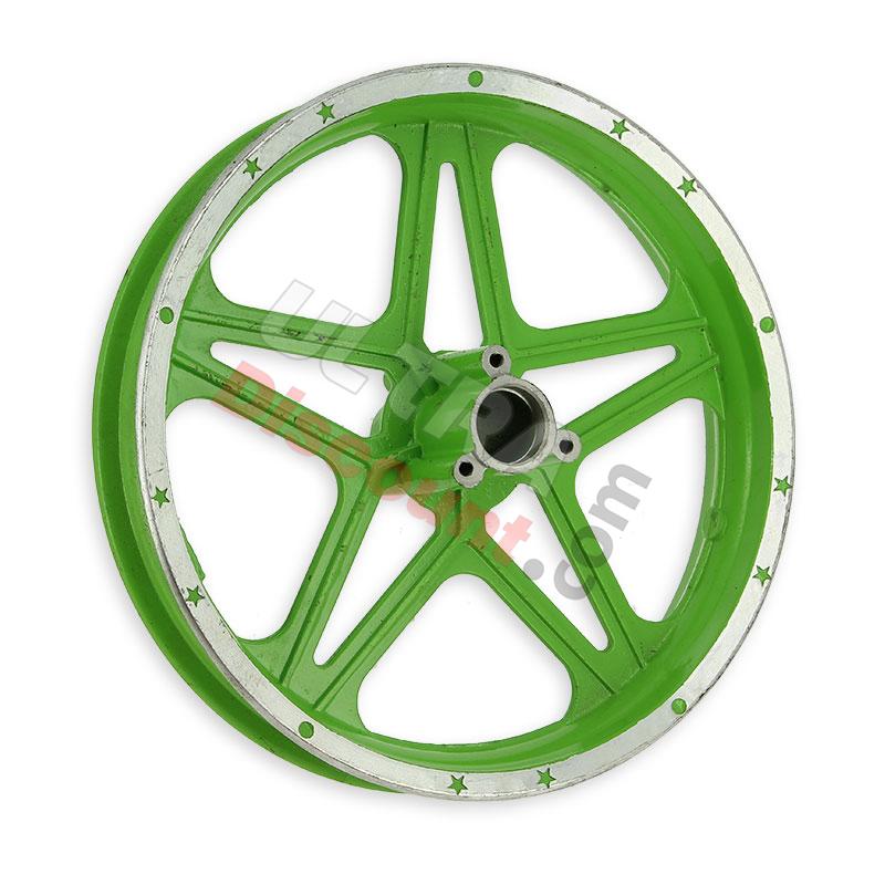 Jante arrière verte pocket bike Cross (10'', type 1 ), Pieces Dirt Nitro