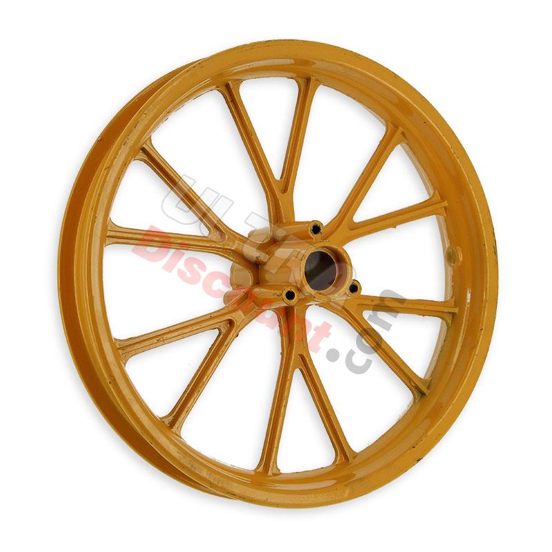 Jante avant jaune pocket bike Cross (10'', type 2 ), Pieces Dirt Nitro