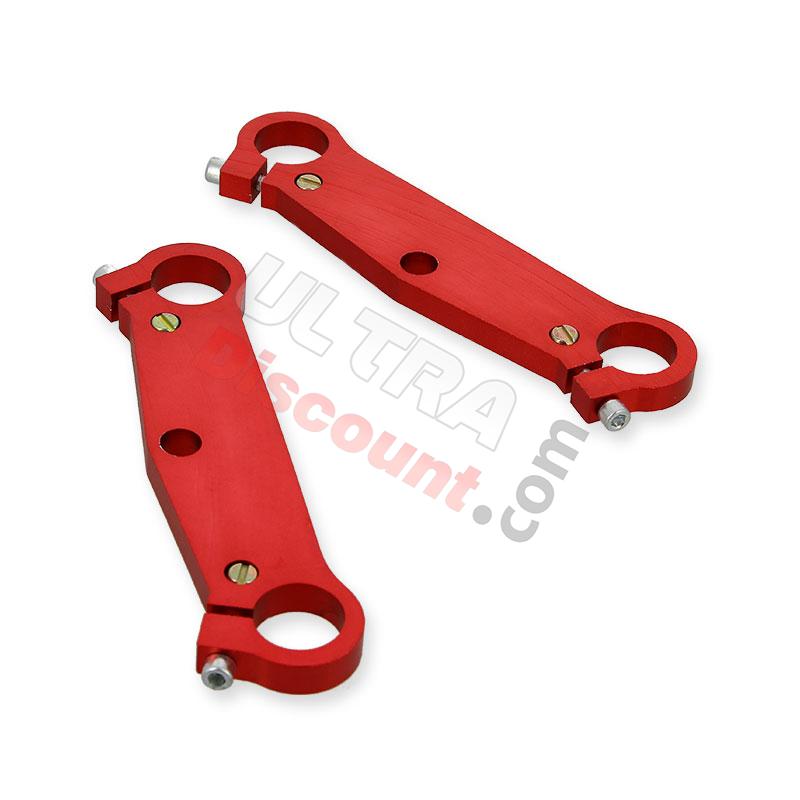 Paire de Té de fourche Tuning pour pocket bike ( ROUGE ), Pièces Pocket Supermotard Paire de Té de fourche Tuning pour pocket bike ( ROUGE ), Pièces Pocket Supermotard