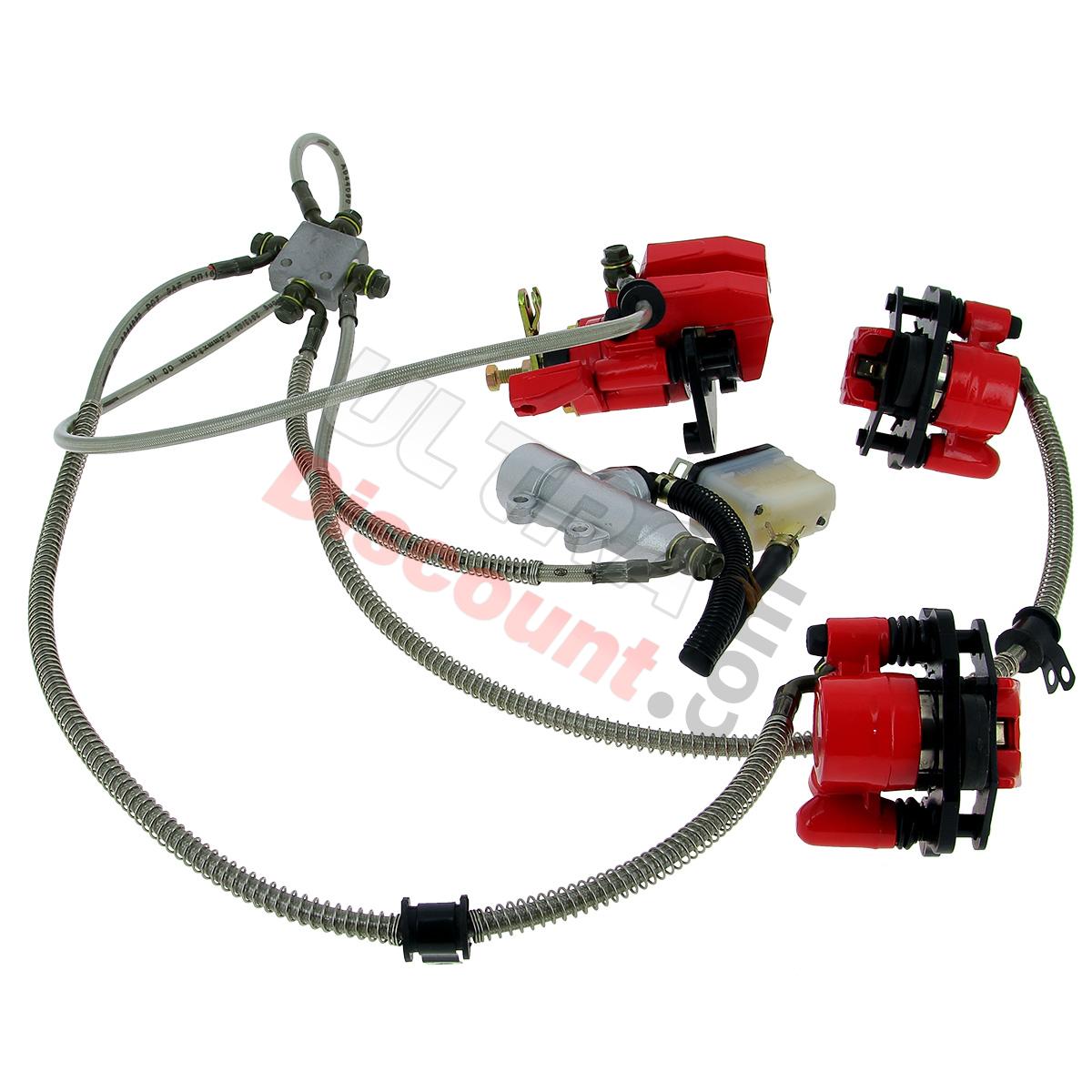 Kit de Freinage Complet pour Quads Shineray 200ST-9 (Finition Racing), Pièces Shineray 200 ST9 Kit de Freinage Complet pour Quads Shineray 200ST-9 (Finition Racing), Pièces Shineray 200 ST9
