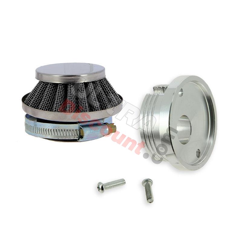 Filtre à air de haute qualité + adaptateur 40 mm, Pièces Pocket Supermotard Filtre à air de haute qualité + adaptateur 40 mm, Pièces Pocket Supermotard