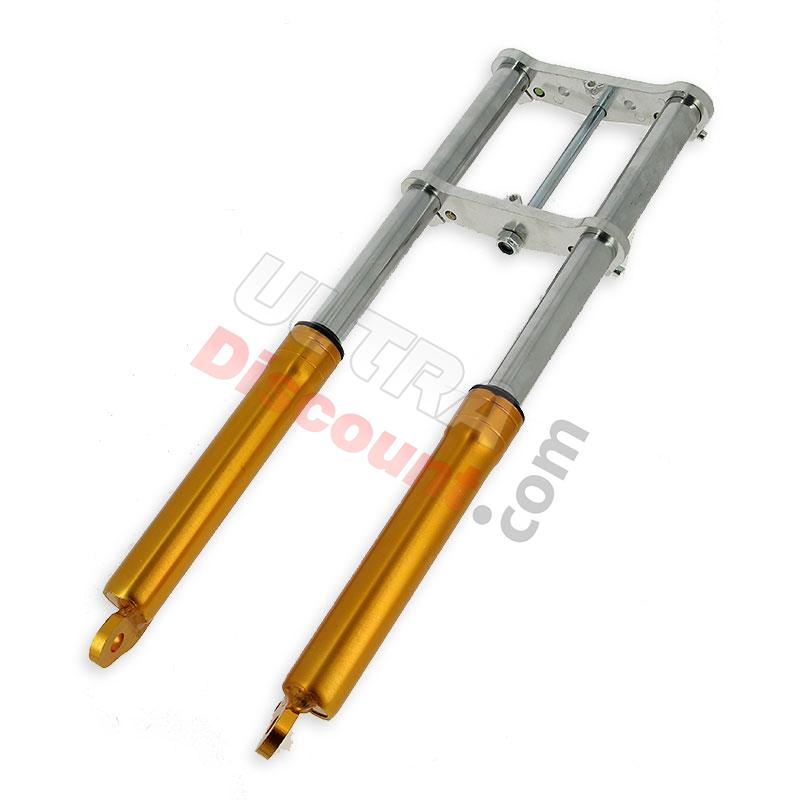 Fourche Pocket bike Supermotard dorée, Pièces Pocket Supermotard Fourche Pocket bike Supermotard dorée, Pièces Pocket Supermotard