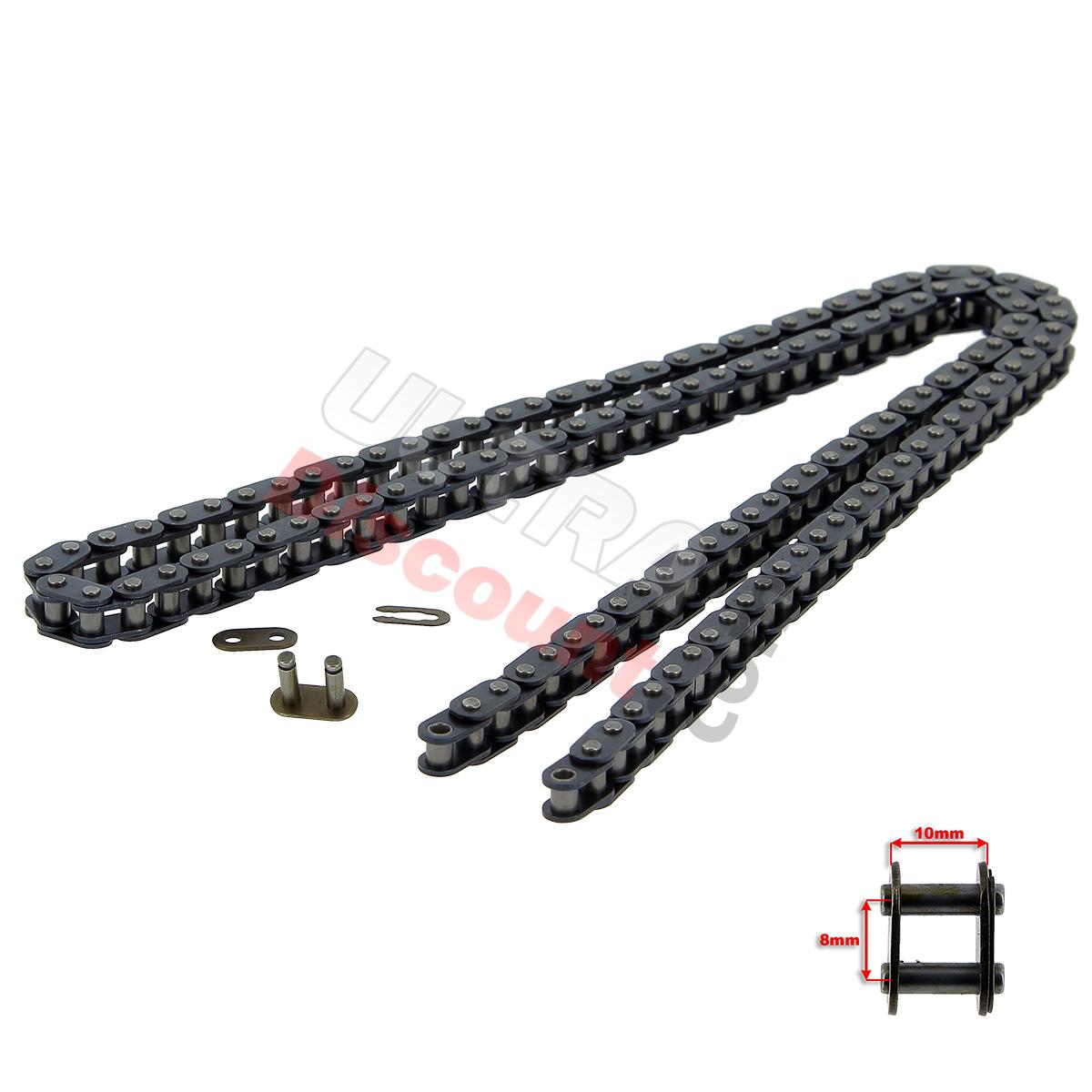 Chaine 64 Maillons RENFORCÉE Gros Pas T8F pour Pocket Supermotard, Pièces Pocket Supermotard