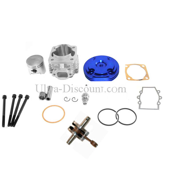 Kit 53cc 4 transferts + Vilebrequin Racing axe 12mm (typeB BLEU), Pièces Pocket Supermotard Kit 53cc 4 transferts + Vilebrequin Racing axe 12mm (typeB BLEU), Pièces Pocket Supermotard