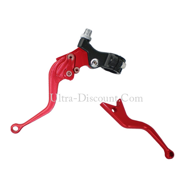 Levier d'embrayage - levier Frein UD Racing Rouge anodisé Réglable, Pieces Dirt Bike Levier d'embrayage - levier Frein UD Racing Rouge anodisé Réglable, Pieces Dirt Bike
