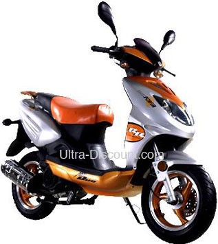 Scooter 4 temps 50cc Orange, Scooter Chinois 50cc Scooter 4 temps 50cc Orange, Scooter Chinois 50cc