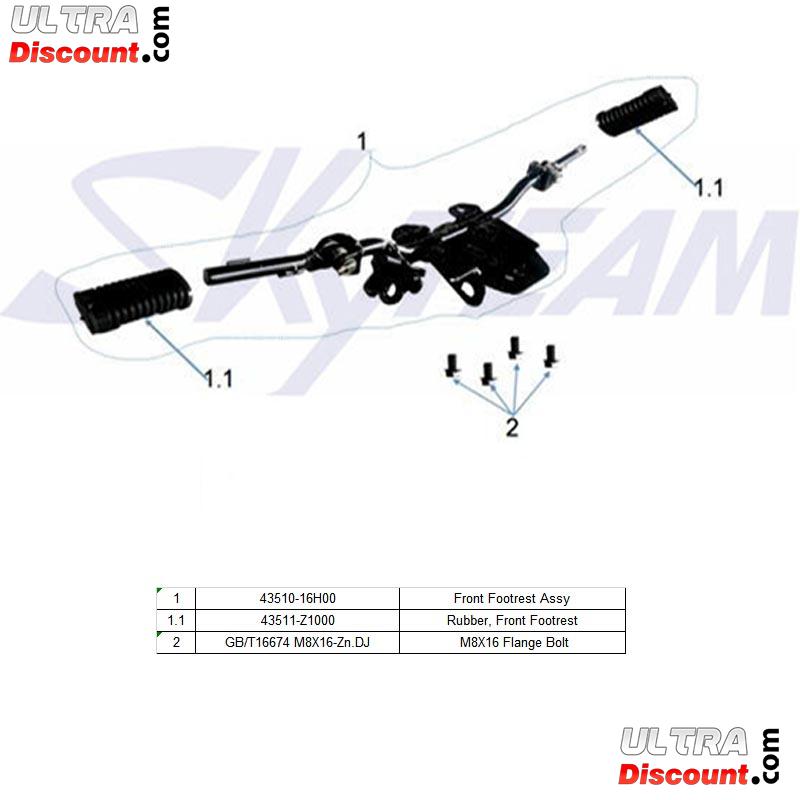 Marche pieds avant pour Skyteam Skymini - Skybongo, Pièces Skymini Monkey - Gorilla Marche pieds avant pour Skyteam Skymini - Skybongo, Pièces Skymini Monkey - Gorilla