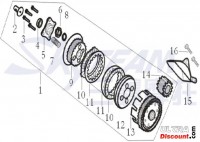 Disque d'embrayage pour Skyteam 125cc Bilder 1 Disque d'embrayage pour Skyteam 125cc Bilder 1